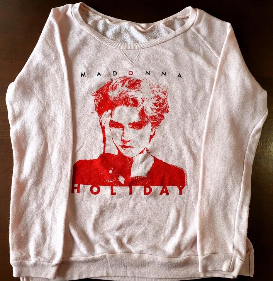 MADONNA　オフィシャル 裏起毛 ボートネック スウェット シャツ