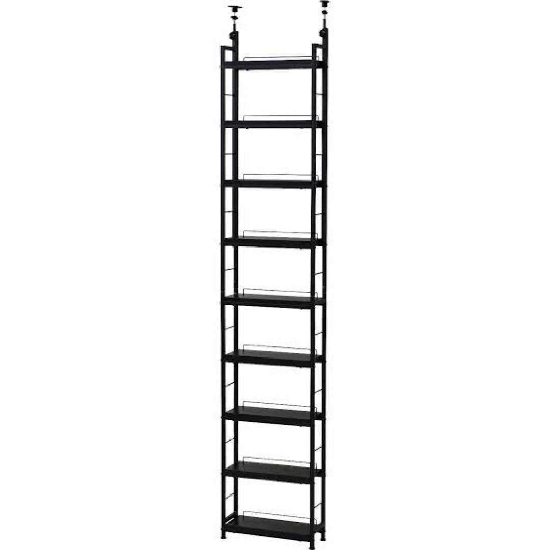 新品未使用箱不良　山善　突っ張りラックスリム隙間収納本棚 9段RTRS-4015