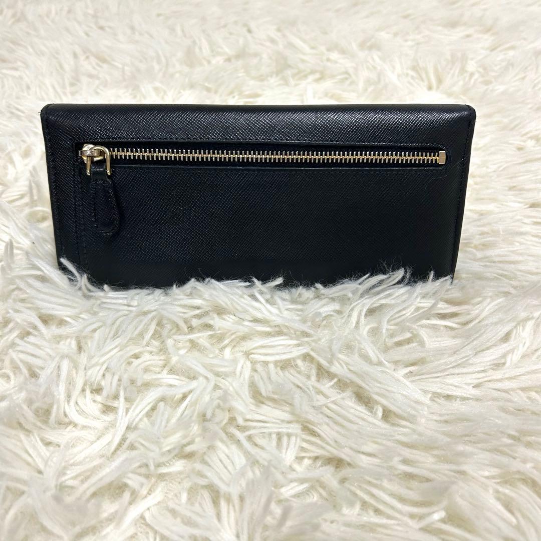 PRADA/プラダ　2つ折り長財布　サフィアーノ　レザー ブラック