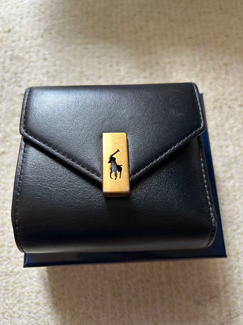 ポロラルフローレン レザー コンパクト ウォレット