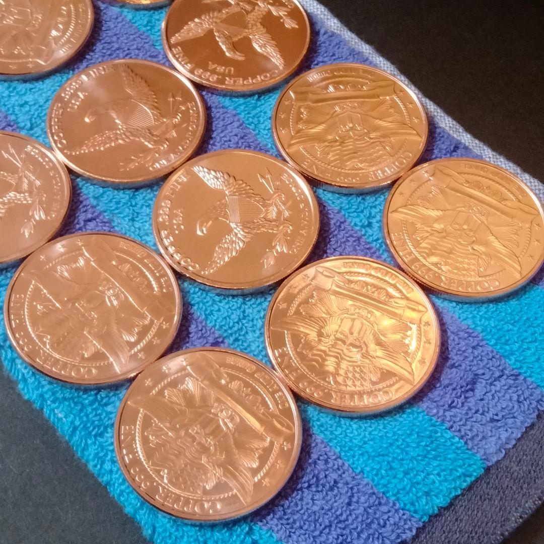 レア品 恐竜 銅貨 ラウンド 1オンス 純銅