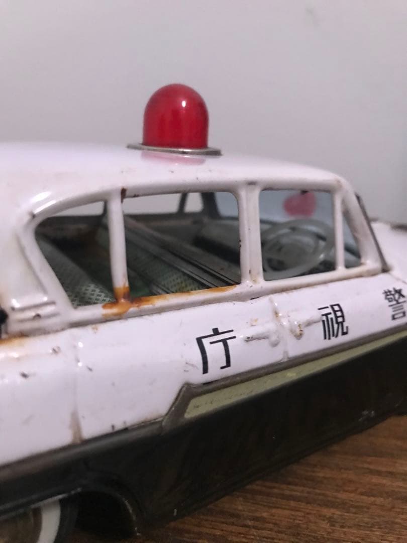 希少 萬代屋 初代トヨペットクラウン 警視庁 ブリキ パトカー 玩具 車 toy