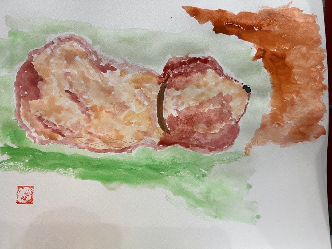 犬の水彩画