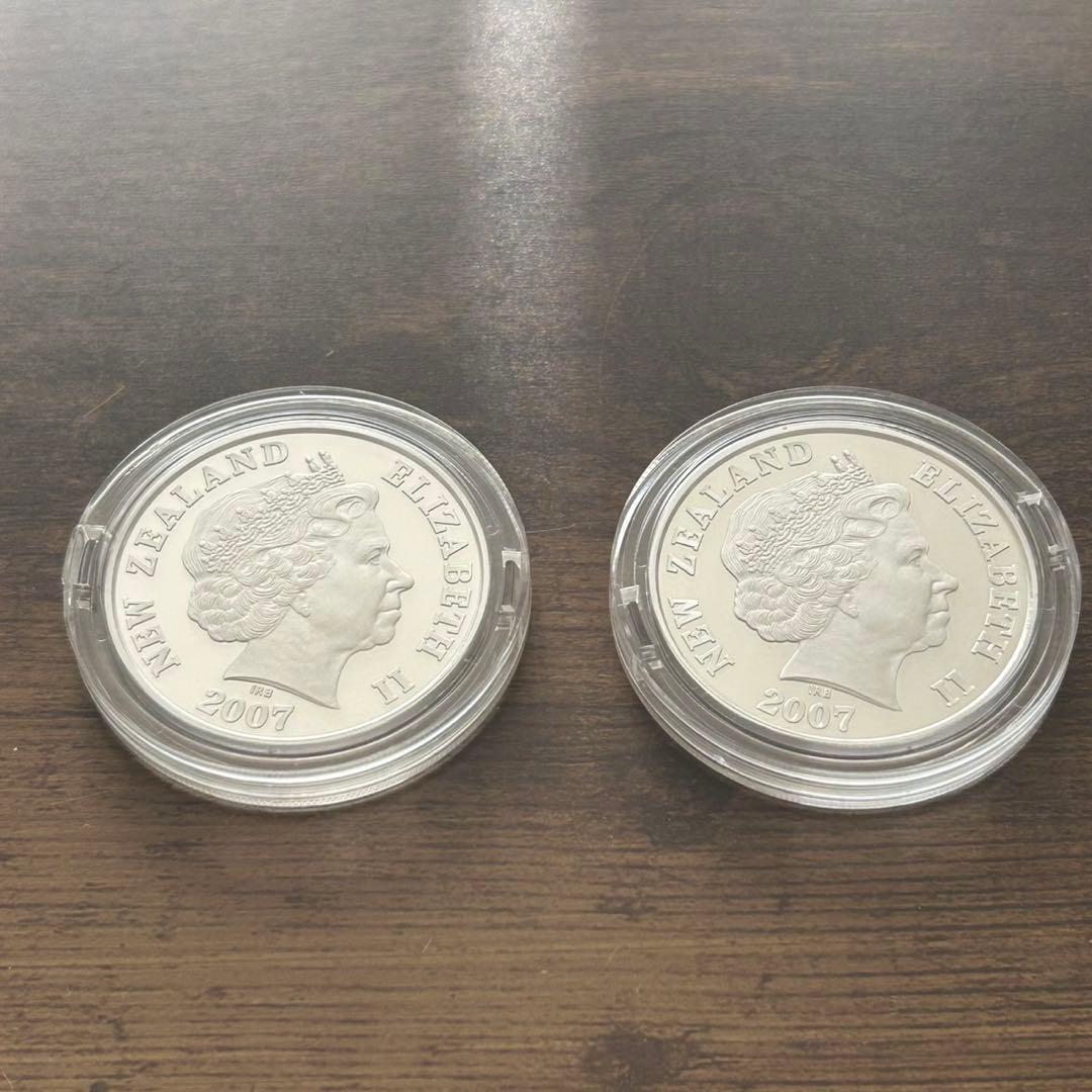 2007年 ニュージーランド 銀製プルーフ 2枚セット
