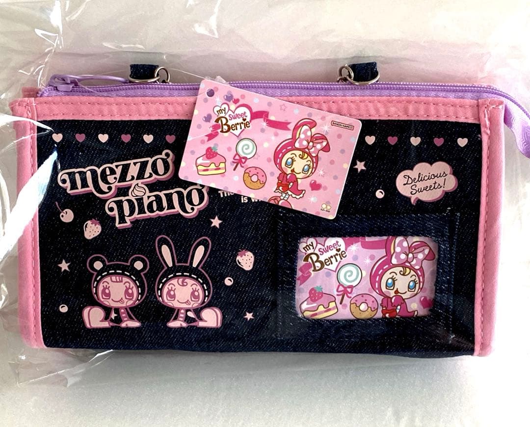 mezzo piano デニムポーチ　カードケース　タイルシールシール