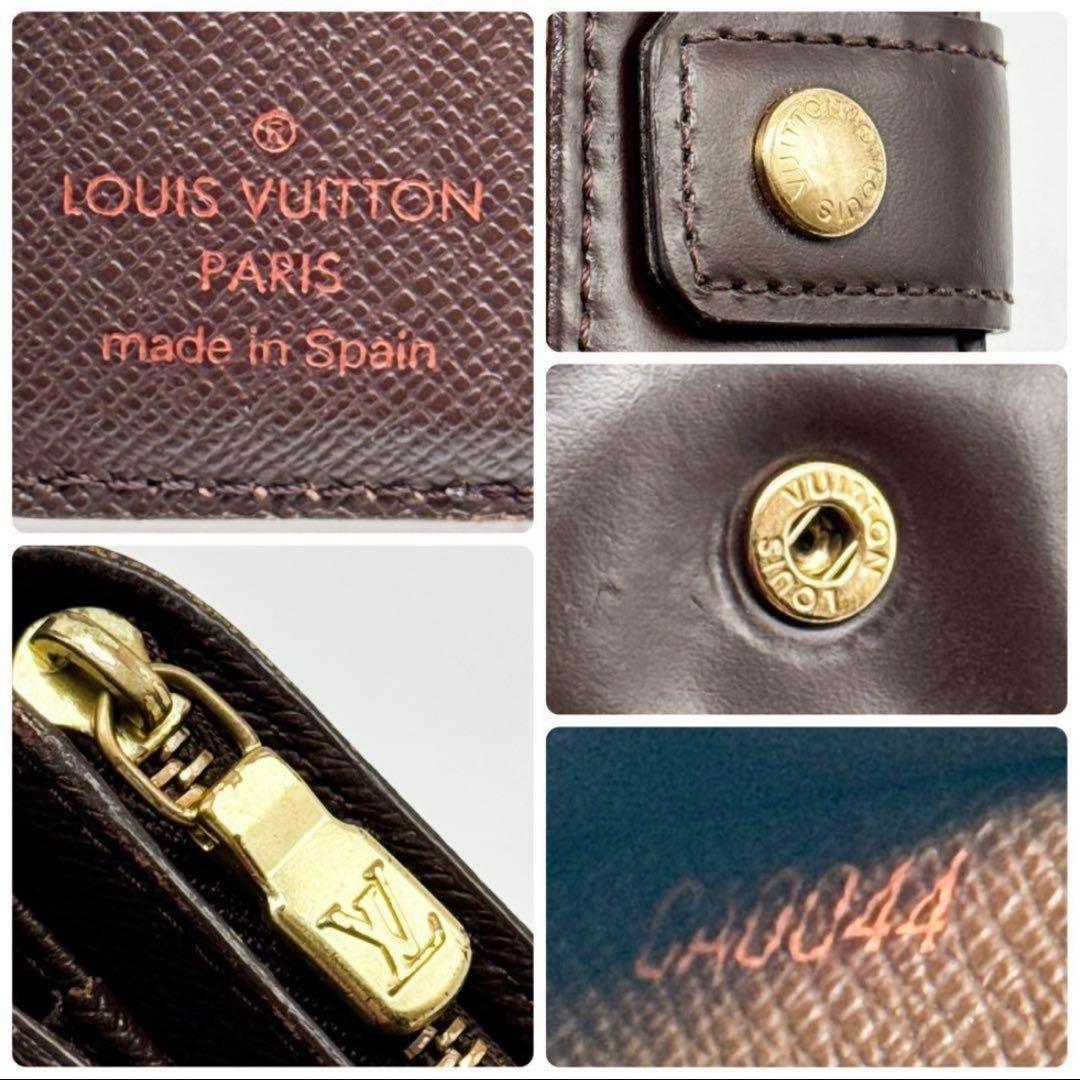 ルイヴィトン ダミエ コンパクトジップ 二つ折り財布 財布 ジッピー 