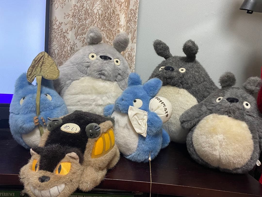 となりのトトロ　レトロ　ぬいぐるみ　大トトロ3 中トトロ2 ネコバス1