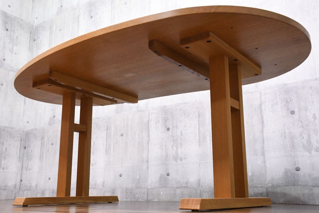 EBK59 飛騨産業 キツツキ NF388 ビーンズ型ダイニングテーブル