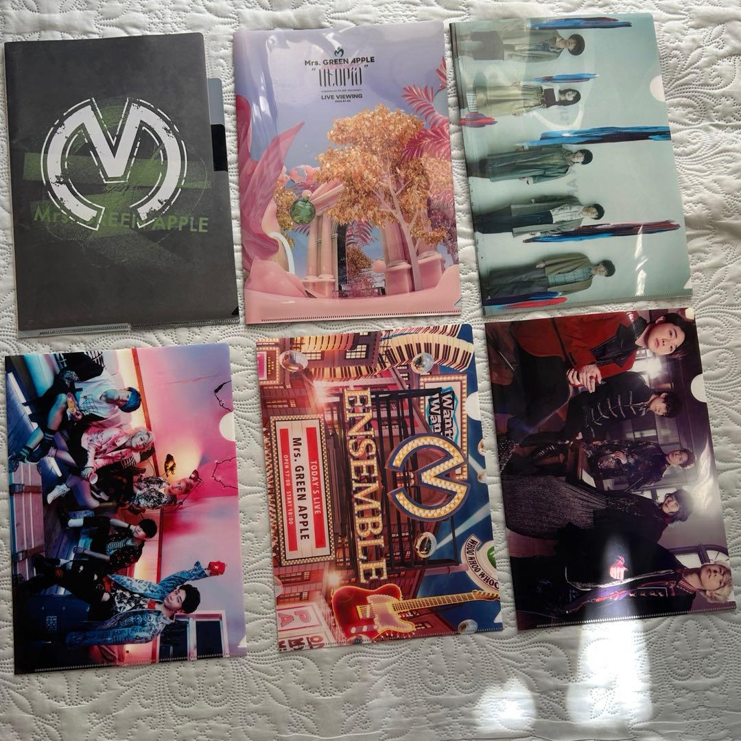 ミセスグリーンアップルクリアファイル　ポストカード　初期　ミセスグッズセット