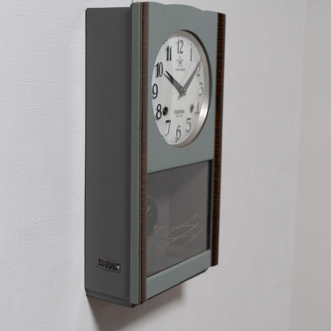 英計舎　柱時計　ボンボン時計　昭和　レトロ　オーバーホール済　動作品