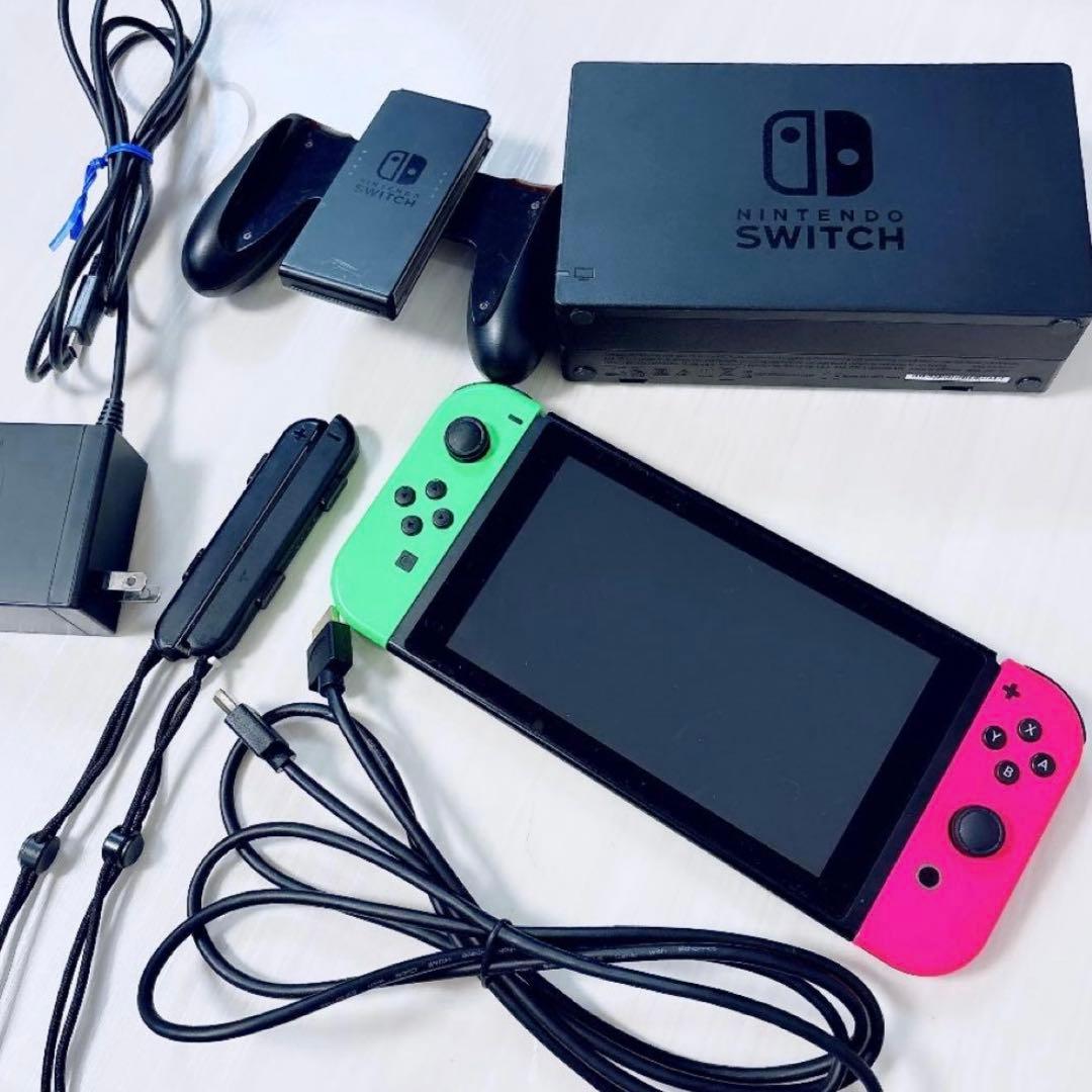 Nintendo Switch ネオングリーン/ネオンピンク 本体　SDカード付