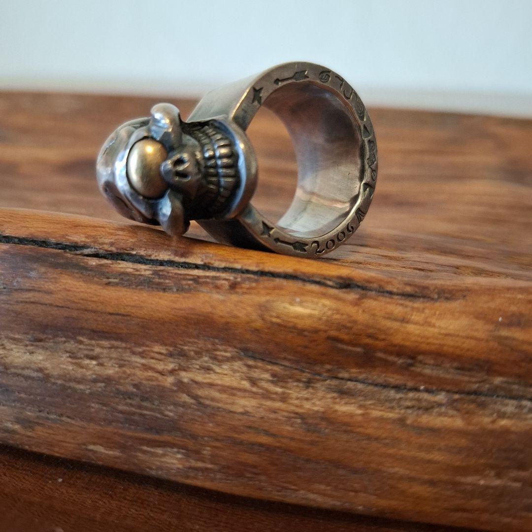 ベ*タ様 ストップライトスカルリング18金目21号　的を絞って生きろ！