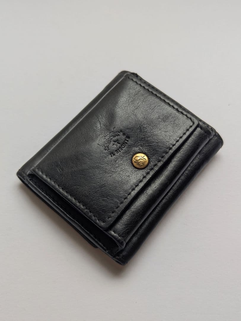 おんと0721さま専用 イルビゾンテ トリフォルドウォレット ブラック 男女兼用