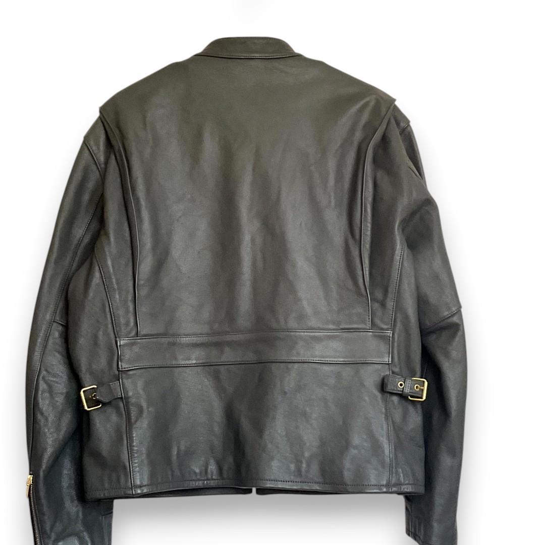 MORGAN PRODUCTS 　レザーライダースジャケット　シボ革　グレー