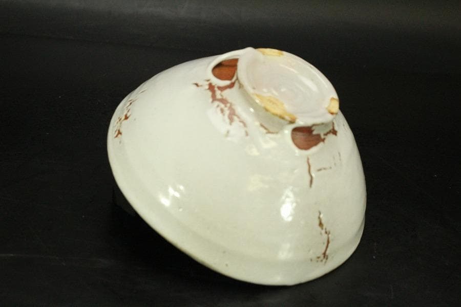 茶道具 朝日 茶碗 銘 春の雪 花押(A424)