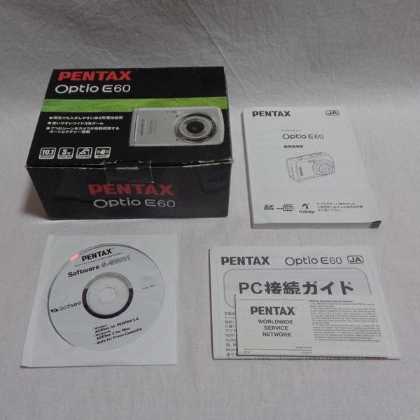 PENTAXペンタックス OPTIO オプティオ E60 美品箱付き 付属品あり