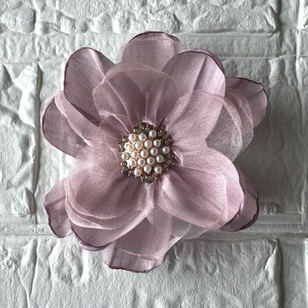 ヴァイオレット・ルフレ♦︎重ね衿 刺繍半衿　マルチレース　正絹帯締め　お飾り2点