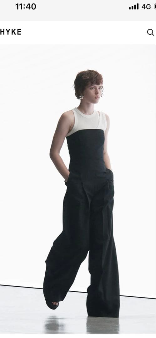 クリーニング済HYKE double shoulder TANK TOP