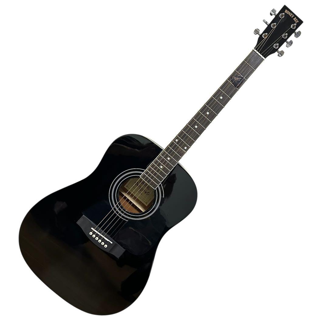 HONEY BEE W-15 BK ギター　ケース付き　黒