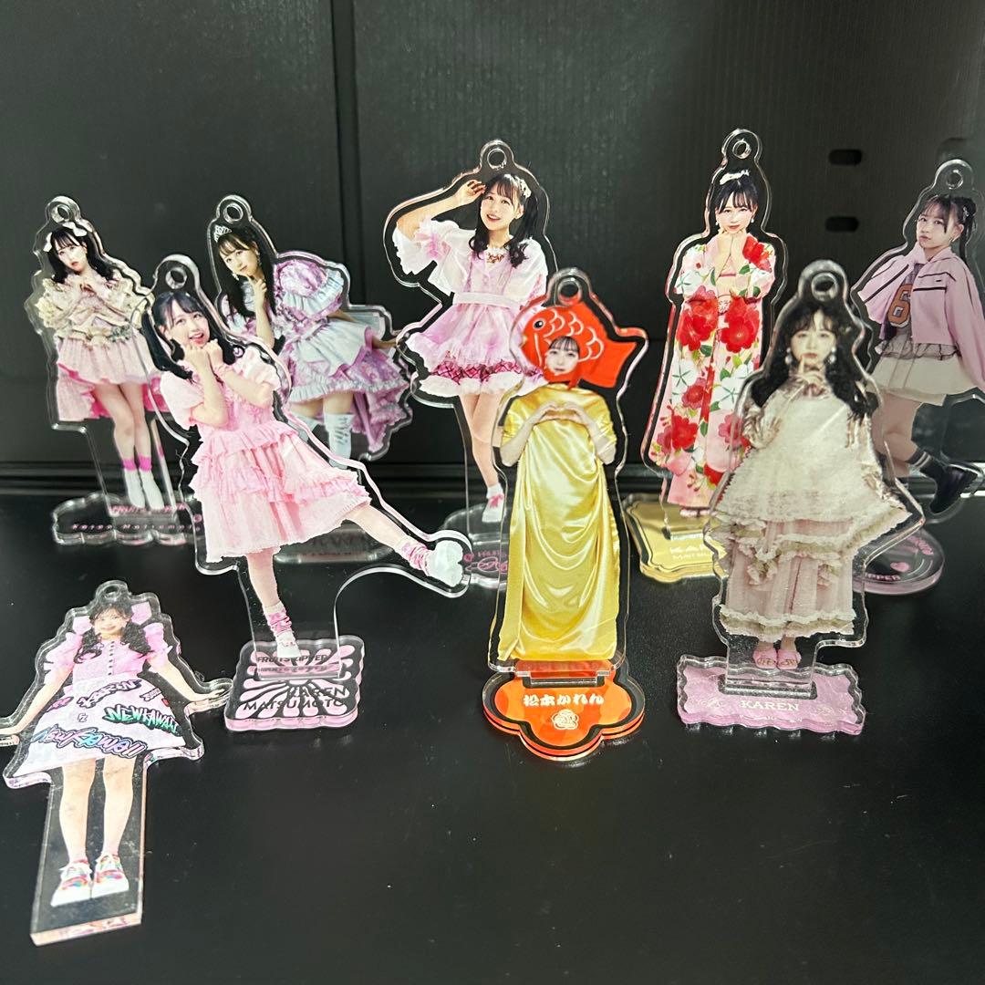 fruits zipper 松本かれんアクリルスタンド　9体セット　バラ売り可能