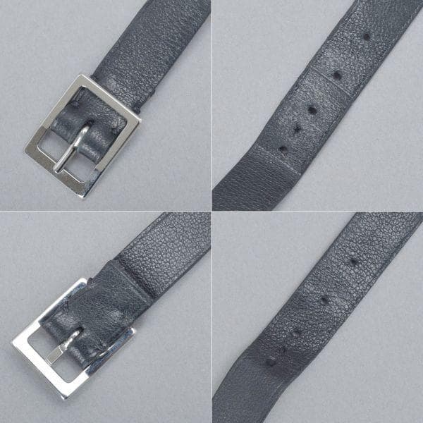 ルイヴィトン ブラスレ シャンゼリゼ ブレスレット バングル シルバー黒 レザー