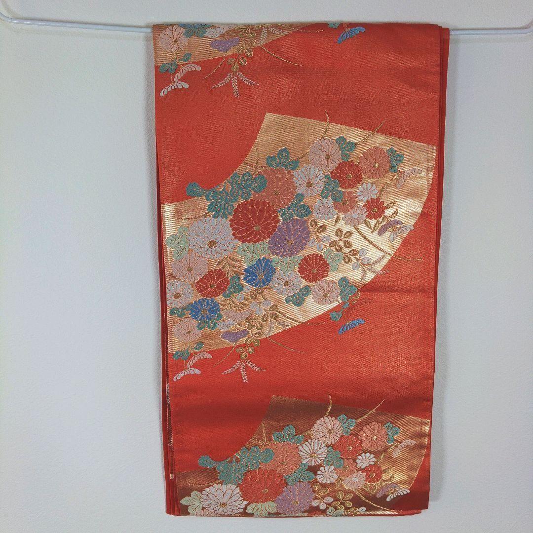 格安！　振袖フルセット　9点　成人式　結婚式　前撮り　青　ブルー　オレンジ