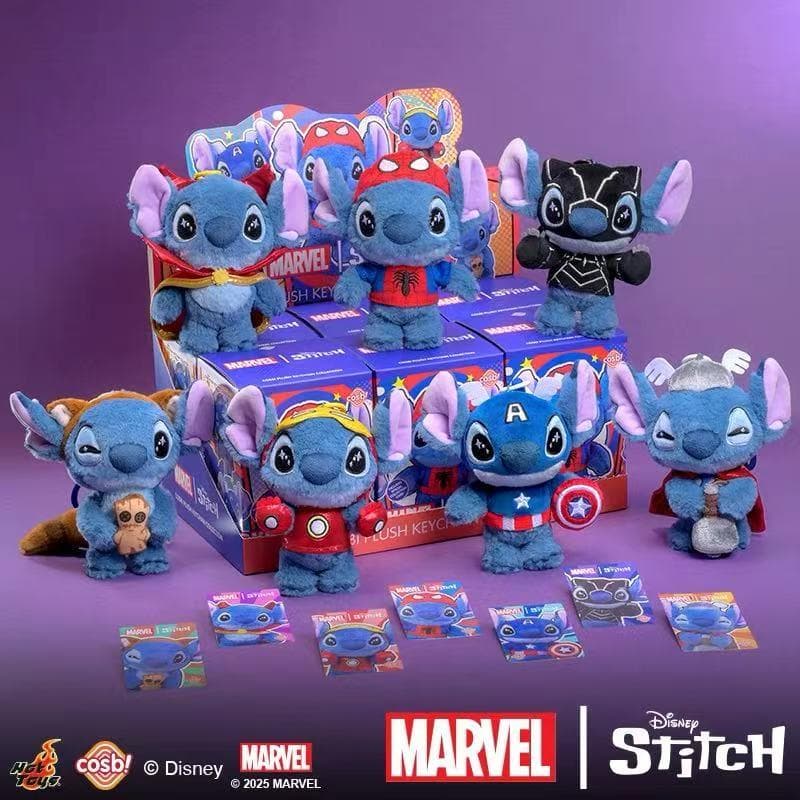 cosbi「マーベル×スティッチ」 ぬいぐるみ ストラップ ブラインド ボックス