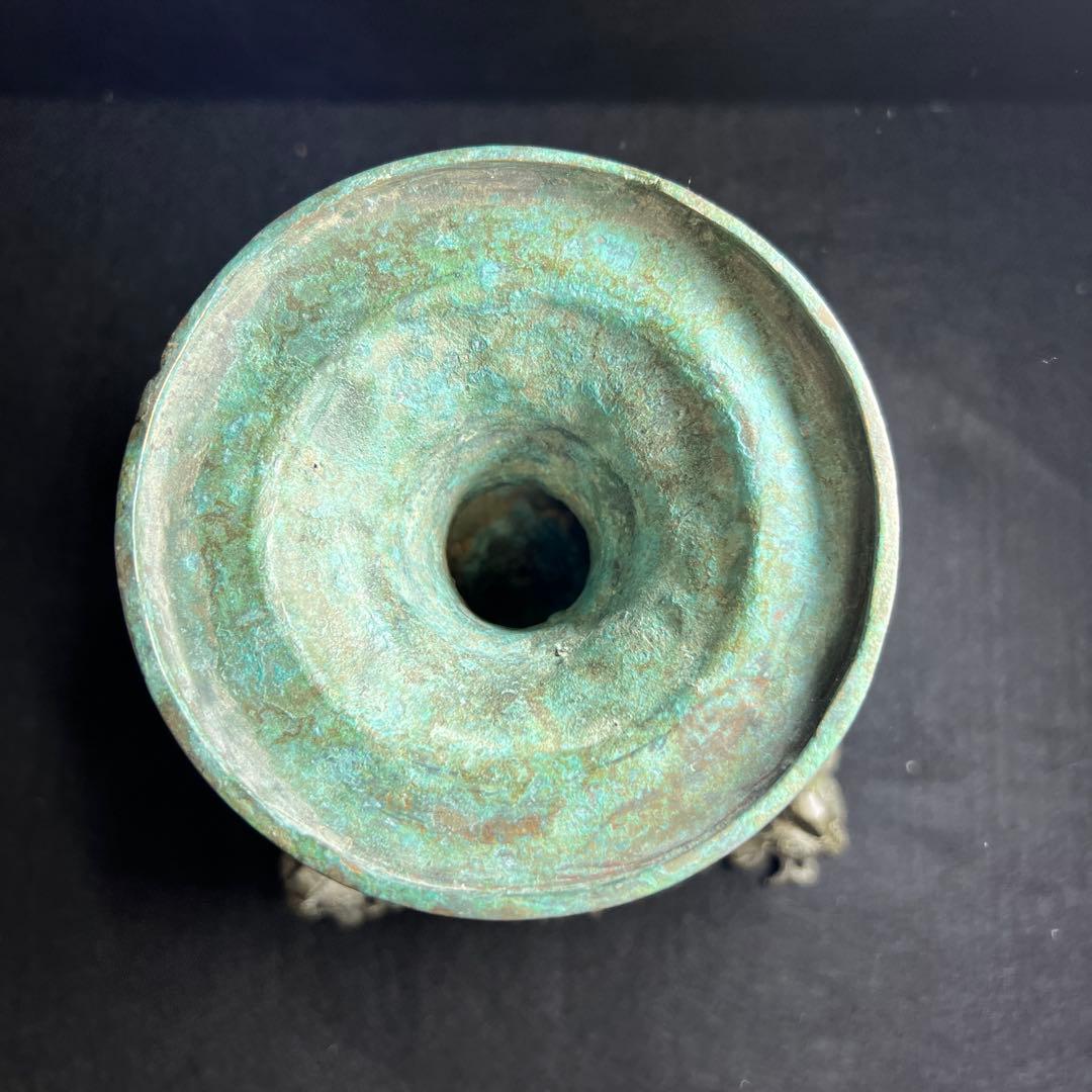 古代中国　古銅蓋物　木箱付　1740g/高さ約19.5㎝ 東Y7-1229☆2F
