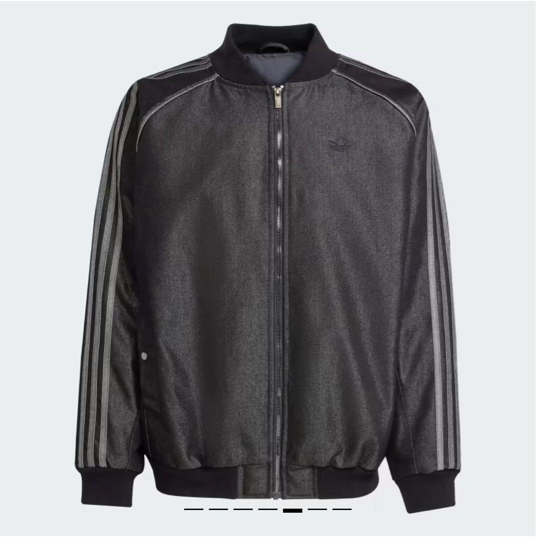 adidas デニムジャケット　M、L相当 ブラック　デニムジャケット　y2k