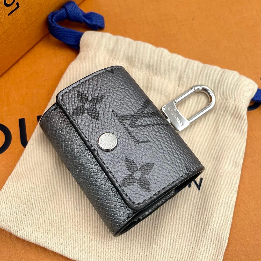 極美品/鑑定済★ルイヴィトン　タイガラマ LV イヤホンケース　M77285