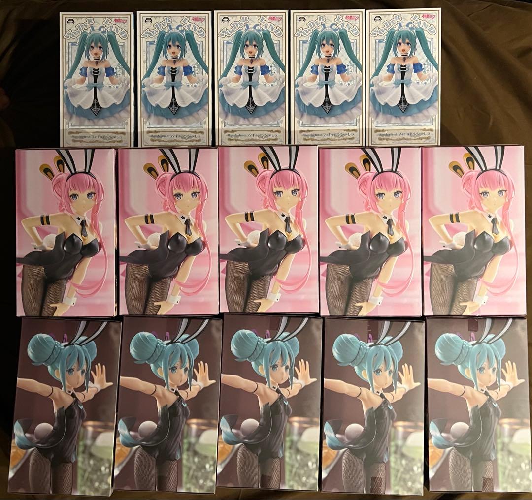 初音ミク 巡音ルカ バニー シンデレラ フィギュア 3種5個セット