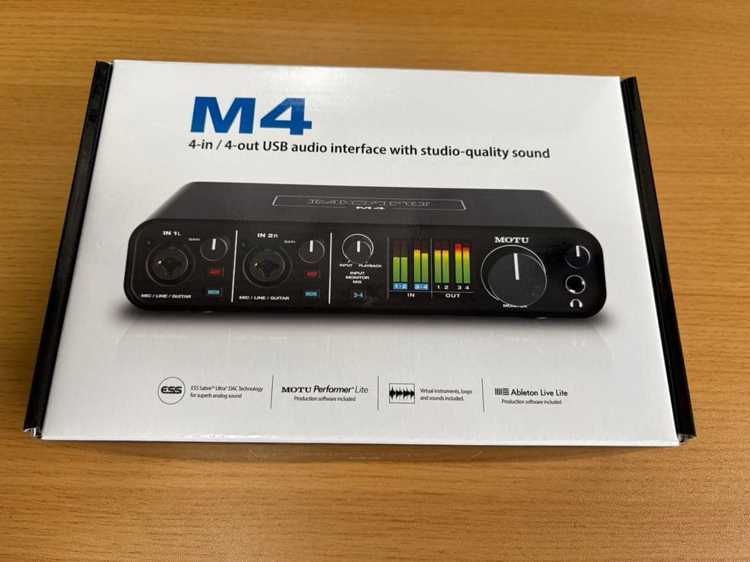 MOTU M4 4-in-4-out USBオーディオインターフェイス