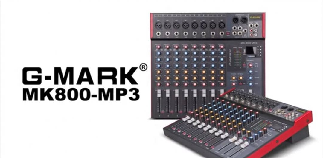G-MARK MK800 MP3アナログミキサーミキサー8つのマイク入力Gマーク