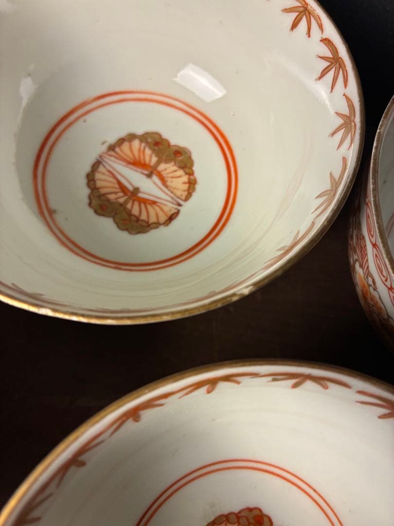 伊万里焼 蓋付飯茶碗×5小皿 ×5セット湯-①