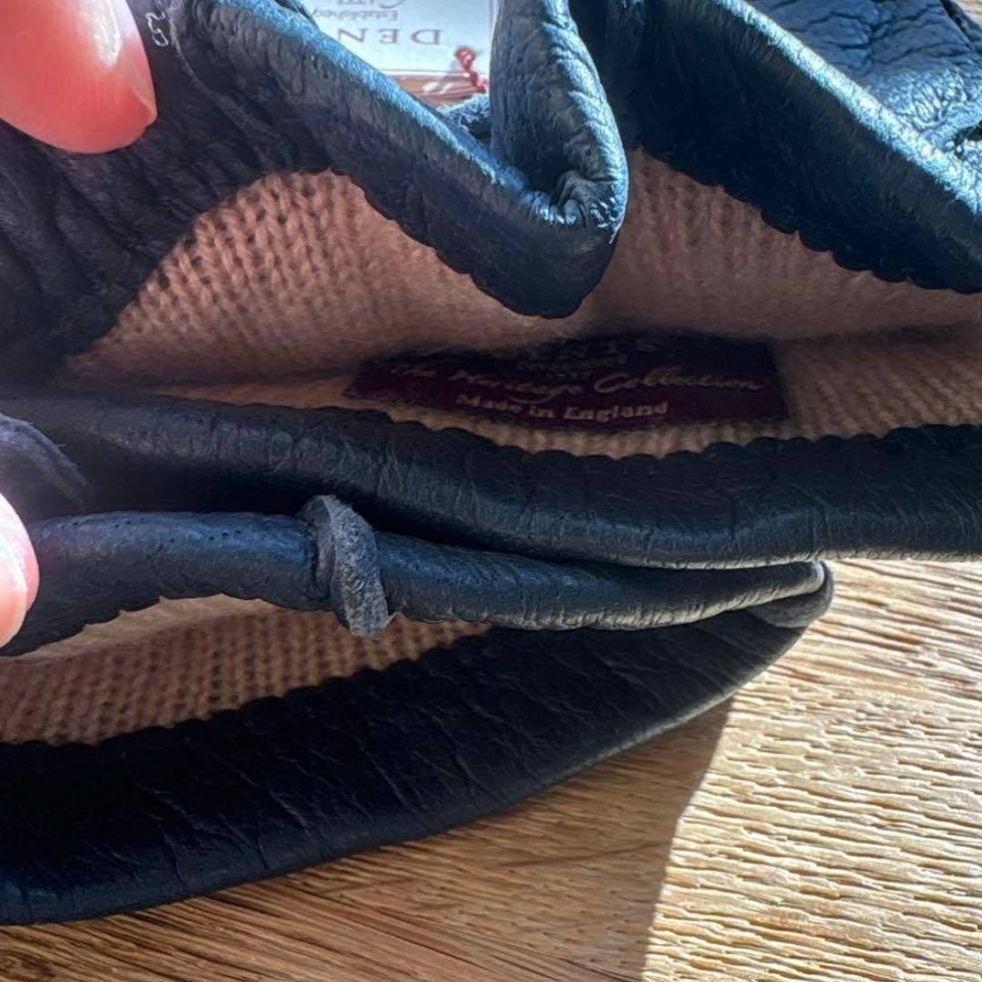 ス*軍様 DENTS navy ペッカリー　size8 バックル付き イギリス製