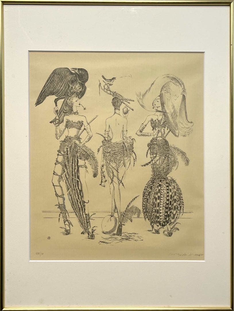 金子國義 リトグラフ 47/50 額装済 現代アート