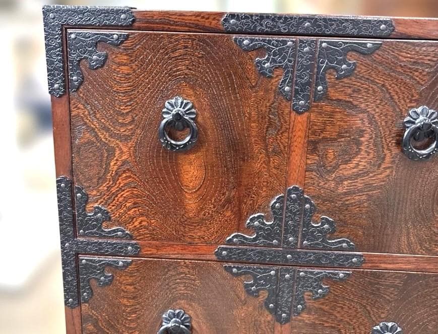 最終値下します。駿河民芸家具　欅材　小物引き出し　美品