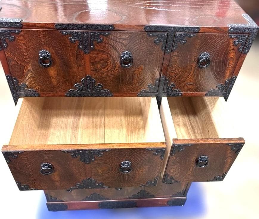 最終値下します。駿河民芸家具　欅材　小物引き出し　美品