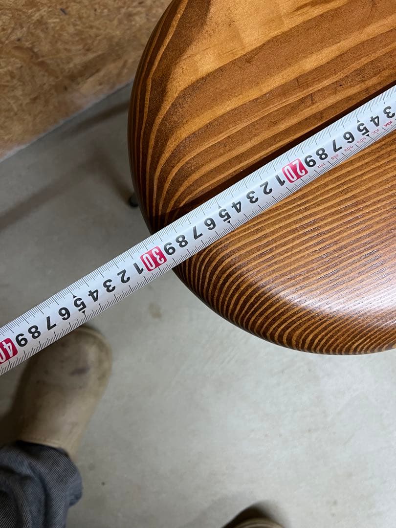 ブラウン円形スツール2脚セット