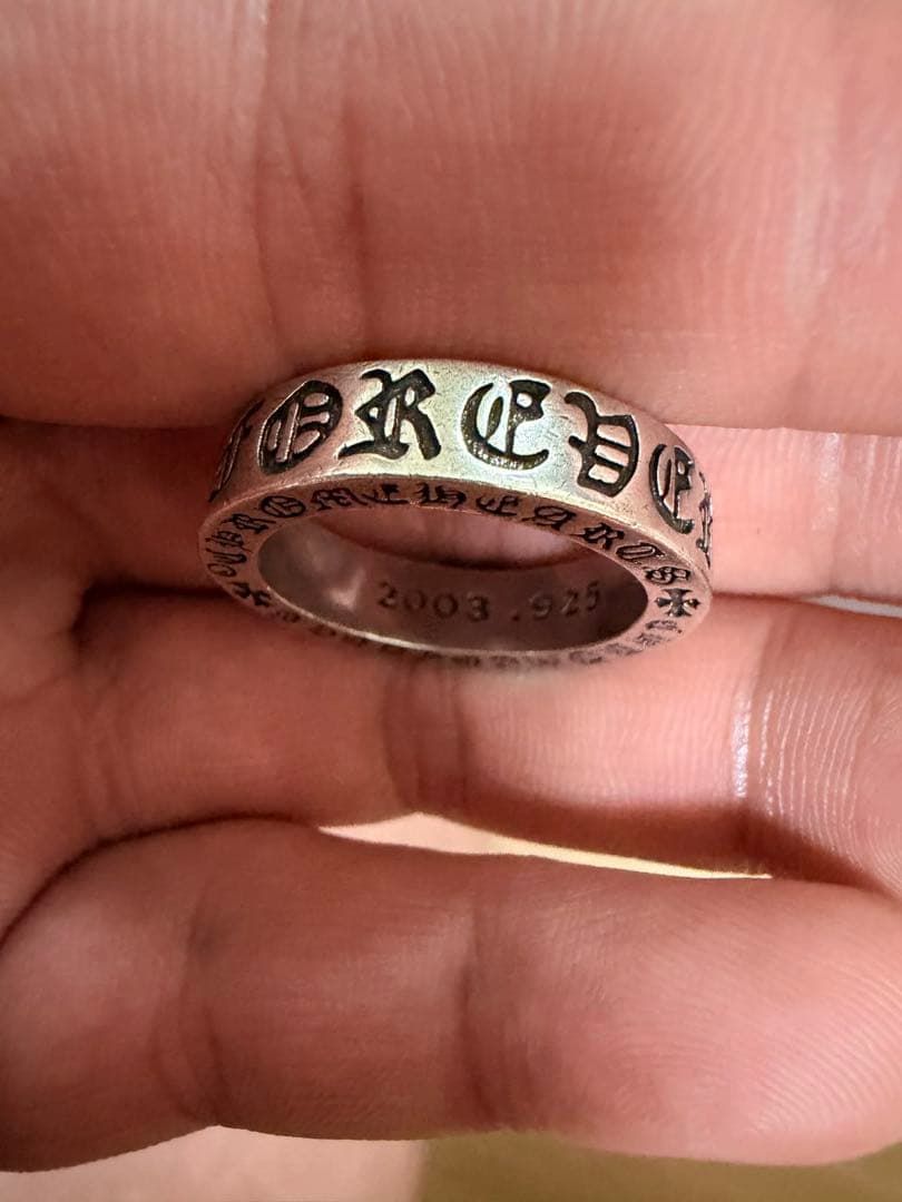 スペーサーリング925シルバーリング彫刻入　6mm