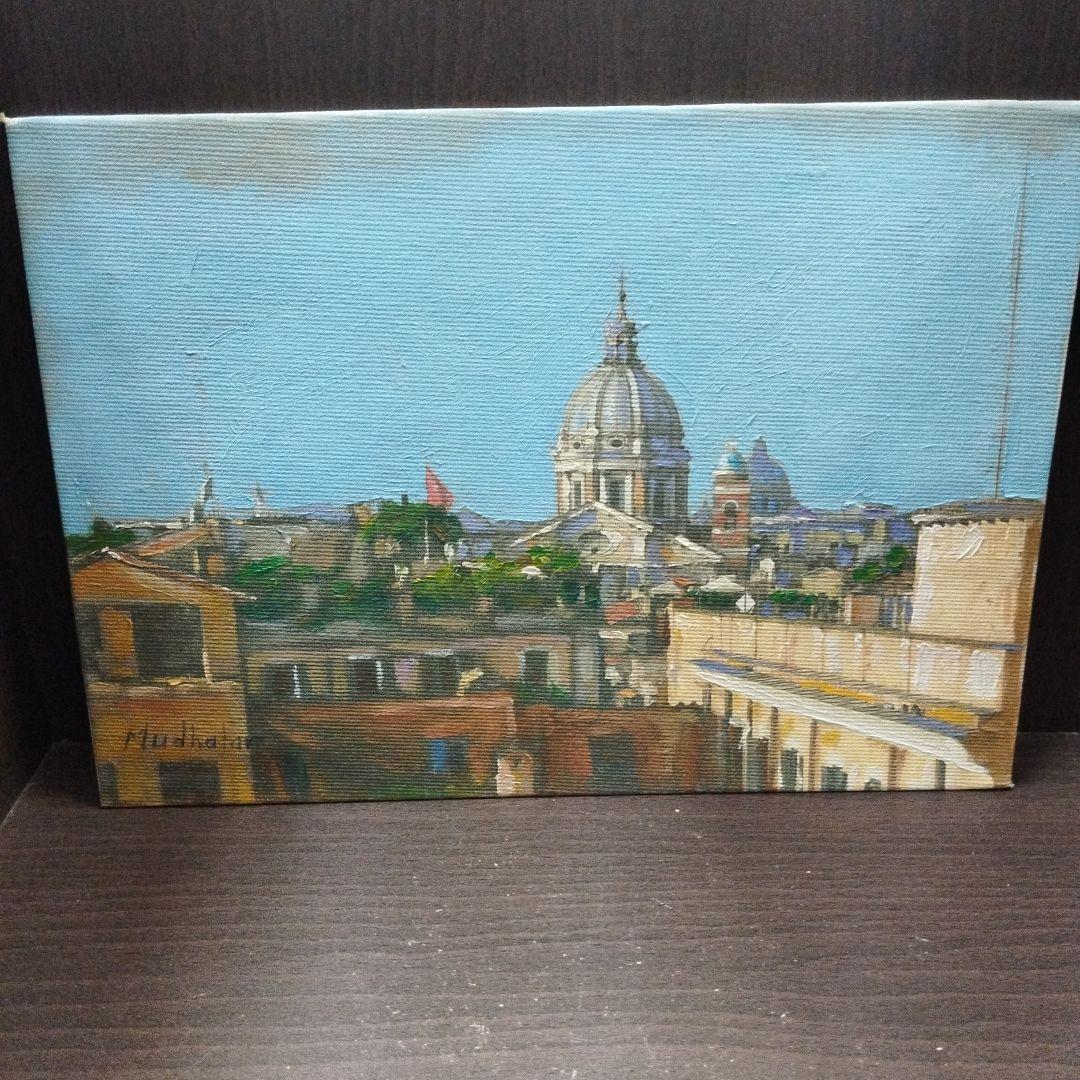 油彩画 風景画 ローマの風景 ②