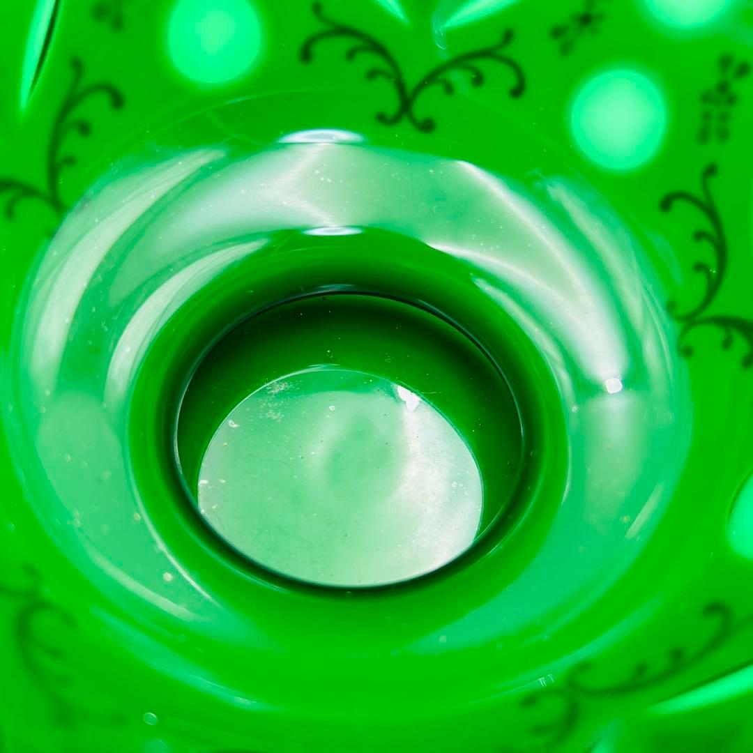 【ボヘミアンガラス　ボウル　キャンディーポット　チェコ】bohemian