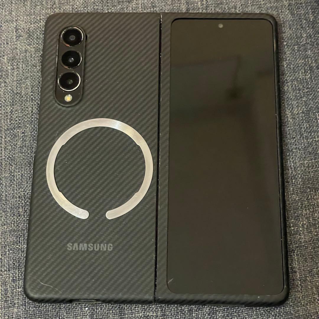 Galaxy Z fold 3 海外版 SIMフリー アラミドケース付 液晶漏れ