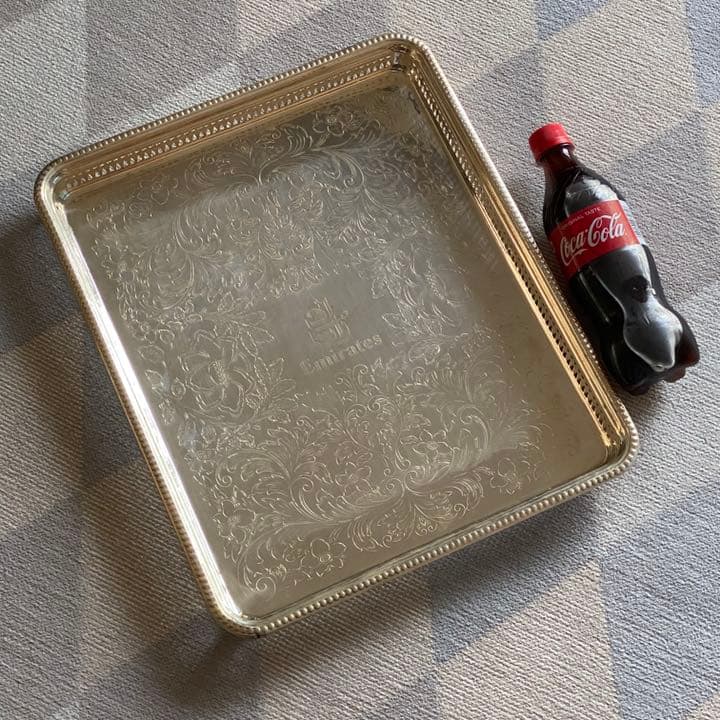 エミレーツ航空　機内サービス用　シルバートレイ　イギリス製