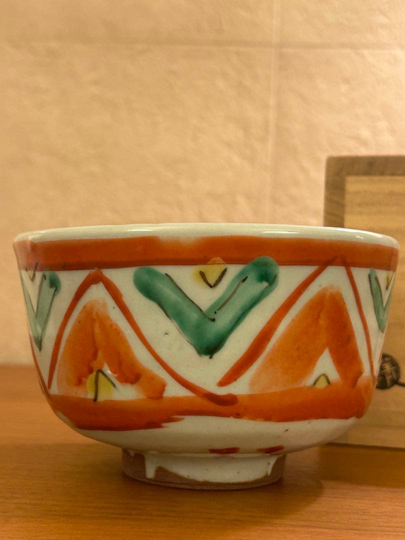 貴重 須田菁華 色絵 茶碗 検 九谷焼 茶道 検 魯山人