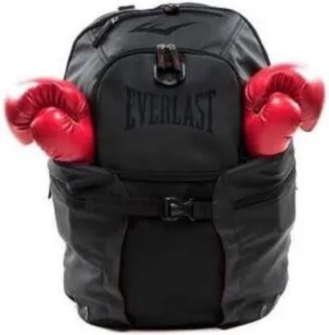 EVERLAST ボクシングバックパック 黒/赤