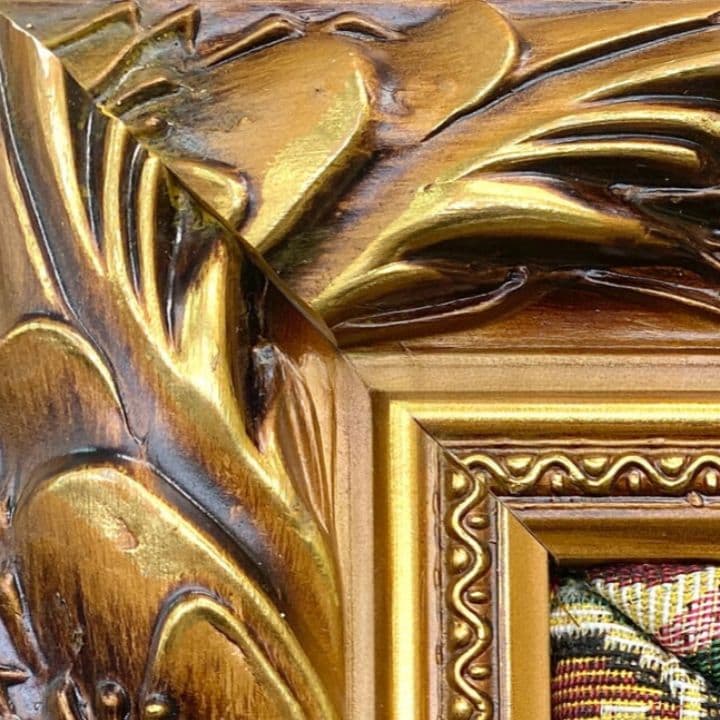 絵画　風景画　フランス・ゴブラン織り使用　良質キャンバス　豪華　金枠　額絵