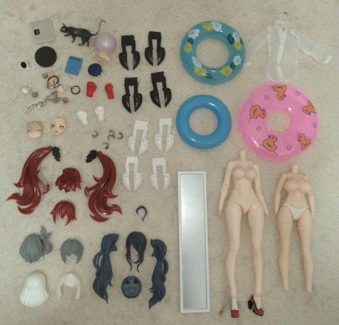 メガミデバイス用髪パーツ　＆　1／12サイズの小物