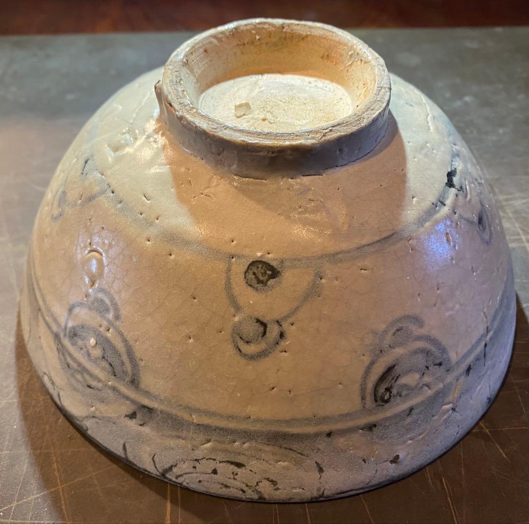 中国汕頭・スワトウ染付絵皿　鑑賞台付 沈船品・ヴィンテージ　レア ・台湾茶器