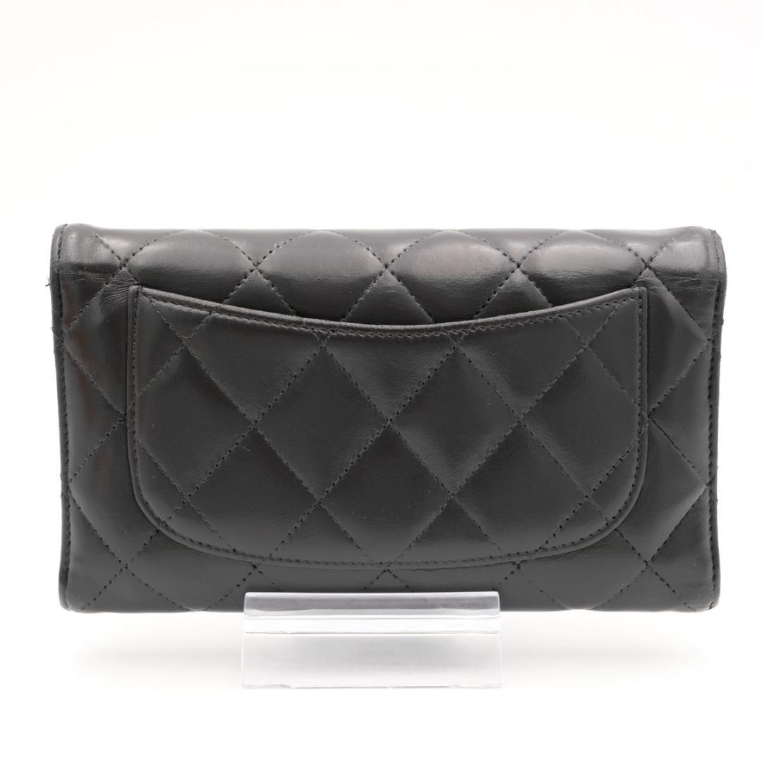 CHANEL シャネル マトラッセ ラムスキン ココマーク 三つ折り長財布
